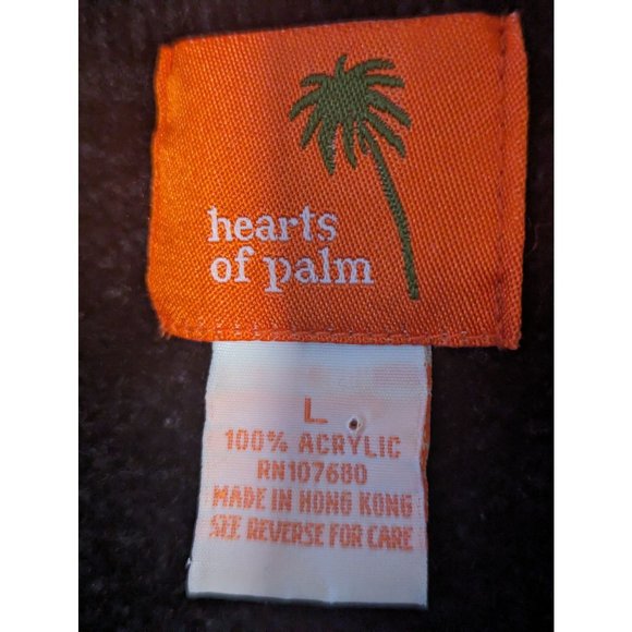 Hearts of Palm embellished chenille black sweater vest sz Large - Picture 4 of 6